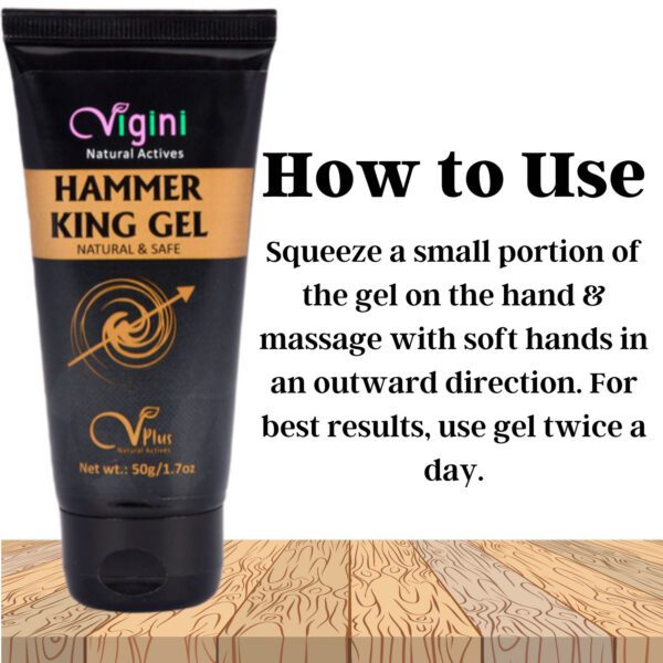 Vigini Hammer King Massage Gel for Men 50g | Shilajit Gold Ayurvedic Capsule 30Caps