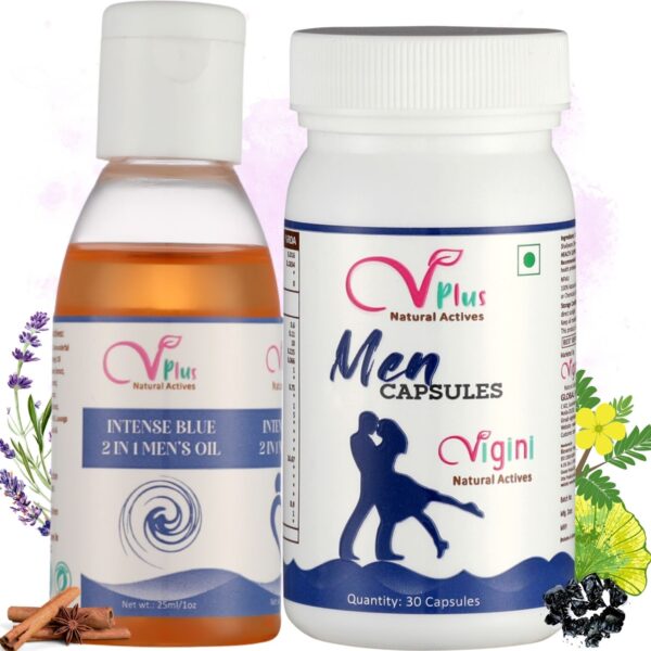 Buy Online Intense Blue Massage Oil and Men's Capsules